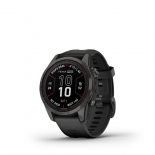 Garmin fenix 7S Pro sapphire solar, szrke DLC titnium, fekete szilikon szjjal