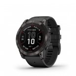 Garmin FENIX 7X PRO SAPPHIRE SOLAR, szrke dlc titnium, fekete szilikon szjjal