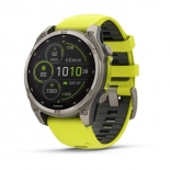 Garmin fenix 8 47mm SOLAR Sapphire, titanium, neons�rga/grafit szilikon sz�jjal
