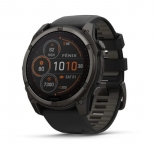 Garmin fenix 8 51mm SOLAR Sapphire, karbonszürke DLC titanium, fekete/sötétszürke szilikon szíjjal Garmin fenix 8 51mm SOLAR Sapphire, karbonszürke DLC titanium, fekete/sötétszürke szilikon szíjjal